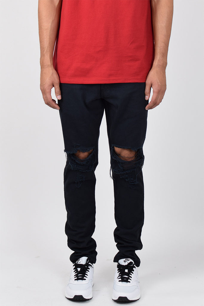 Amiri Leopard Denim Jeans in Black for Men | Lyst